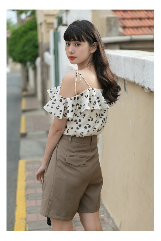 Blusa Corta de Verano con Tirantes en Gasa Ligera - Image 6