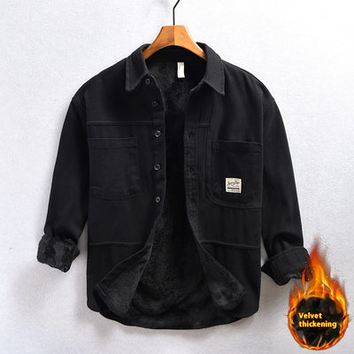 Chamarra de Trabajo Casual para Hombre con Forro de Algodón y Terciopelo - Image 5