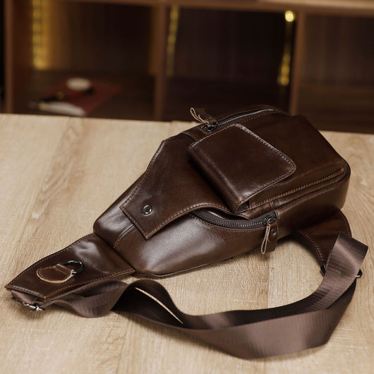 Bolsa Bandolera de Cuero Genuino para Hombre - Estilo Vintage Multifuncional - Image 13