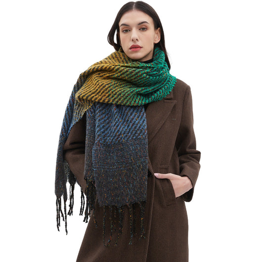 Chal Degradado con Borlas para Mujer - Estilo Europeo y Americano - Image 5
