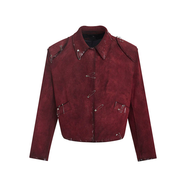Abrigo Acolchado para Hombre con Forro Decorativo y Broches
