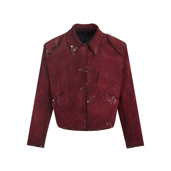 Abrigo Acolchado para Hombre con Forro Decorativo y Broches