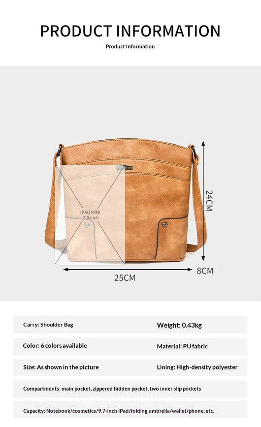 Bolso de Hombro Retro Lujoso Versátil Multifuncional - Image 8