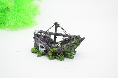 Decoración de Acuario Barco de Red - Paisaje en Miniatura para Peceras - Image 18