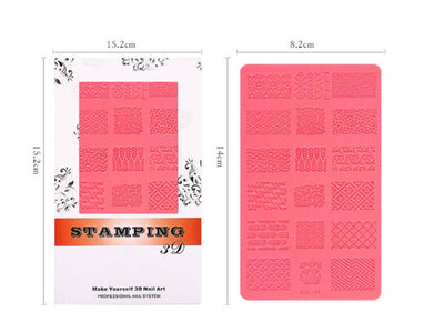 Plantilla de Estampado de Uñas en Silicona con Relieve 3D - Image 7