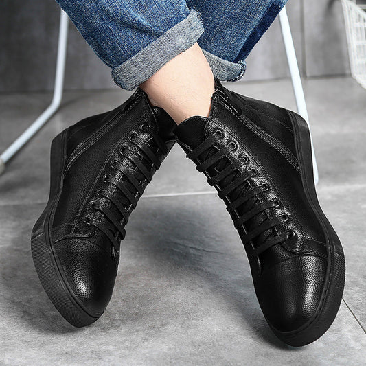 Tenis Altos Negros Talla Grande para Hombre