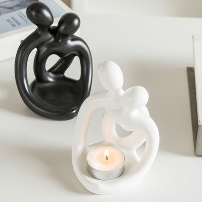 Portavelas de Cerámica para Pareja Estilo Nórdico Moderno - Difusor de Aromas Retro - Image 4