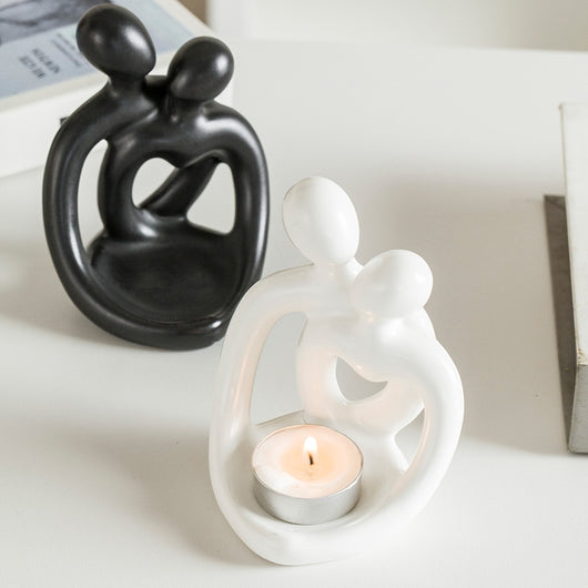 Portavelas de Cerámica para Pareja Estilo Nórdico Moderno - Difusor de Aromas Retro - Image 4