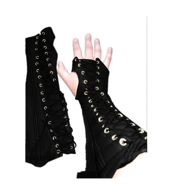 Guantes Deportivos Mitones con Muñequera de Encaje PU - Image 6
