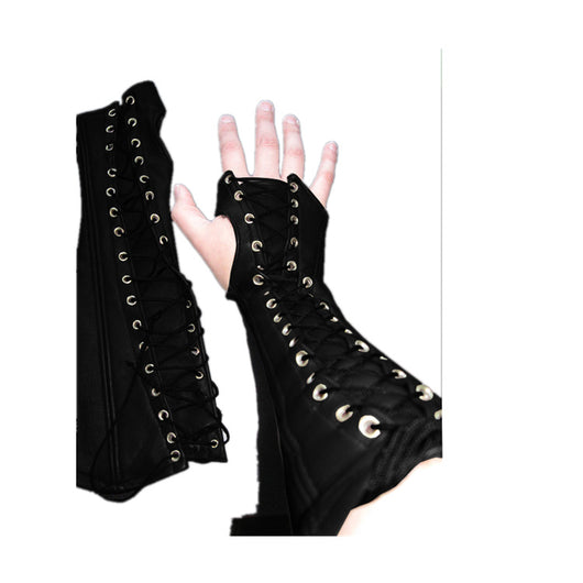 Guantes Deportivos Mitones con Muñequera de Encaje PU - Image 6