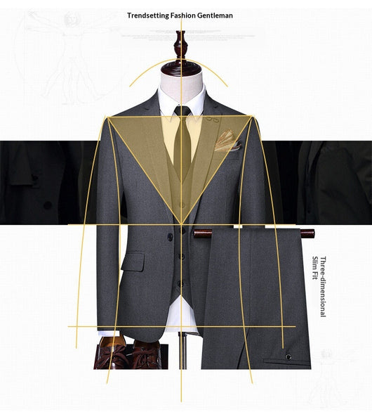 Traje de Novio Tres Piezas Color Sólido Premium - Image 11
