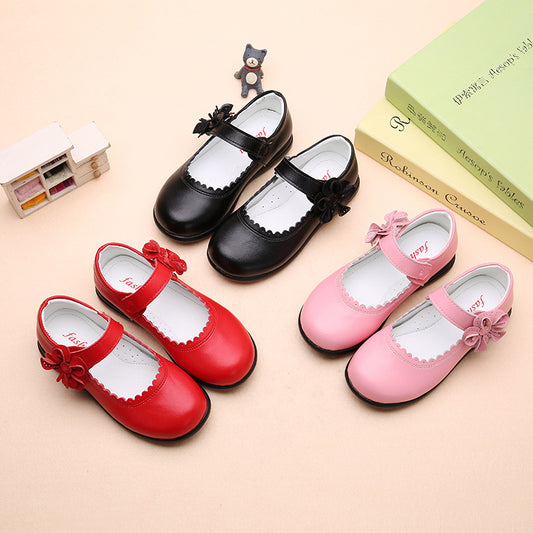 Zapatos Princesa de Suela Blanda para Niñas Grandes - Negro Escolar