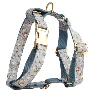 Collar Floral Azul de Algodón Poliéster para Mascotas - Image 10