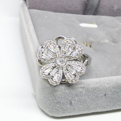 Anillo Giratorio de Cobre con Micro Incrustaciones para Mujer - Image 10