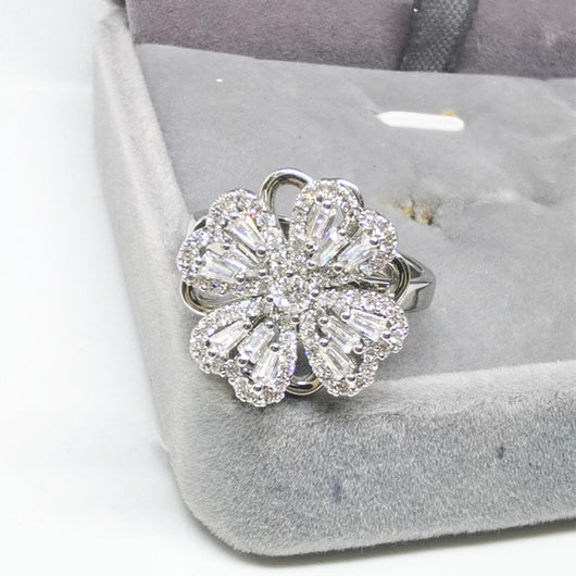 Anillo Giratorio de Cobre con Micro Incrustaciones para Mujer - Image 10