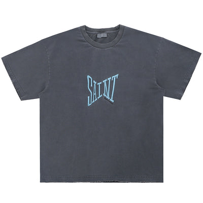 Camiseta Retro con Alfabeto de Manga Corta - Image 8