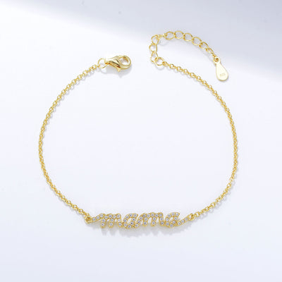 Pulsera Mamá de Plata 925 con Circonitas y Letras del Alfabeto - Image 12