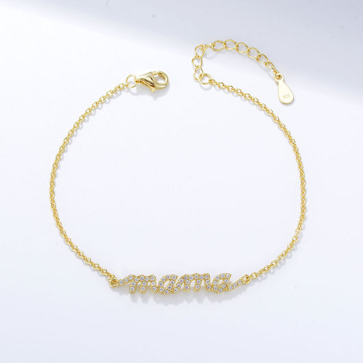 Pulsera Mamá de Plata 925 con Circonitas y Letras del Alfabeto - Image 12