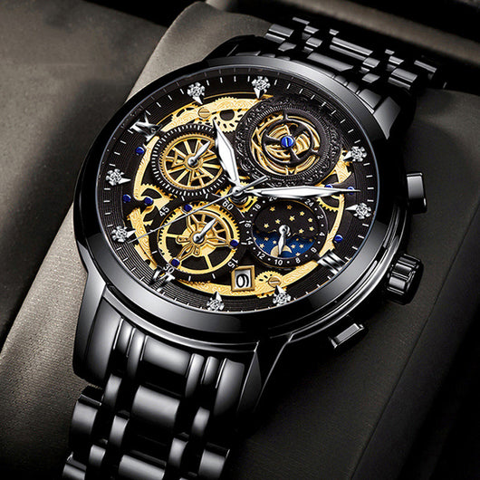 Reloj de Cuarzo Impermeable con Diseño Hueco Moderno para Hombre - Image 11