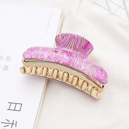 Pinza Acrílica para Cabello con Diseño a Rayas para Mujer - Image 11