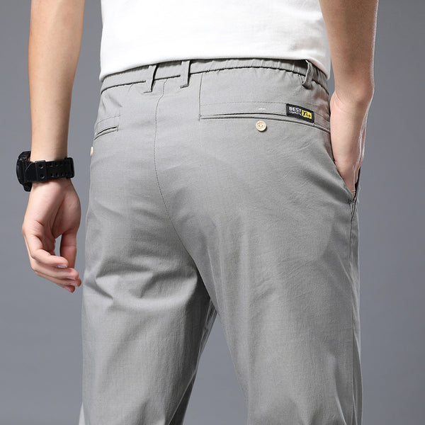 Pantalones Casuales Rectos Holgados de Seda Helada para Hombre