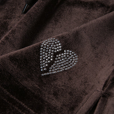 Falda Corta Terciopelo Rojo Corazón Diamante Ajustable - Image 20