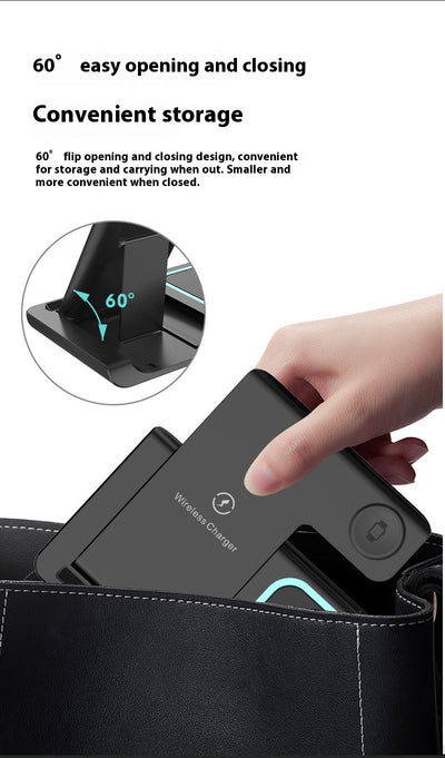 Cargador Inalámbrico Múltiple 4 en 1 - Compatible con Smartphone, Reloj y Auriculares - Image 12