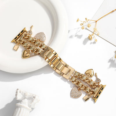 Correa de Reloj Dama Corazón Dorado - Image 3