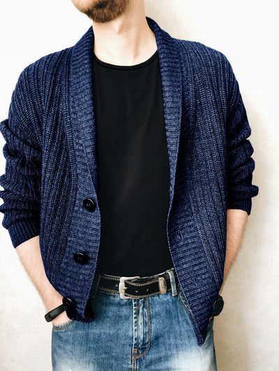 Cardigan V-Neck de Manga Larga para Hombre - Colección Otoño - Image 11