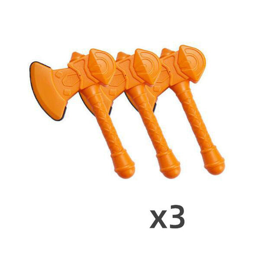 Three orange and black star-shaped sticky balls for a dart game, shown against a plain white background. - Image 8