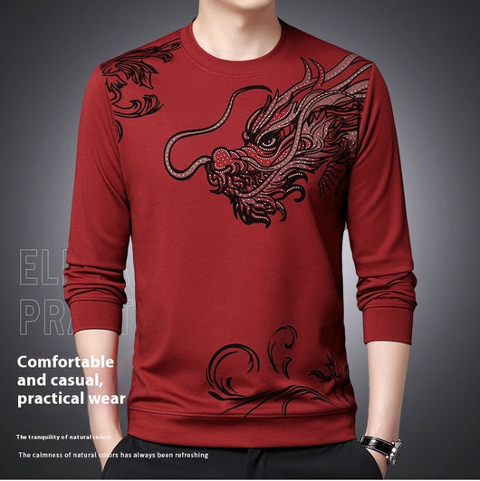 Playera Casual de Cuello Redondo con Textura Flocking para Hombre - Image 18