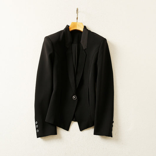 Conjunto de Blazer Negro y Falda Plisada de Dos Piezas para Mujer - Image 2