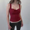 Blusa Camiseta Ajustada con Lazo y Encaje