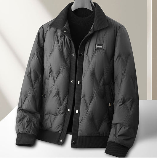 Abrigo Plumón Ligero con Cuello de Punto para Hombre - Image 12