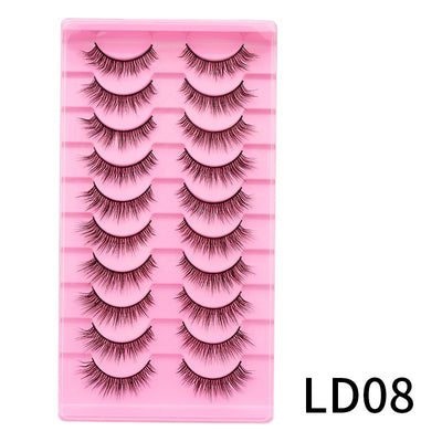 10 Pares de Pestañas Postizas Voluminosas con Rizo Natural - Image 32