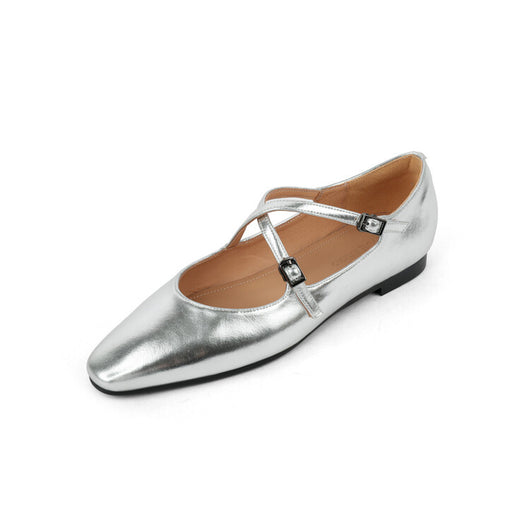 Zapatos Casuales Retro de Cuero Genuino con Punta Redonda para Mujer - Image 15