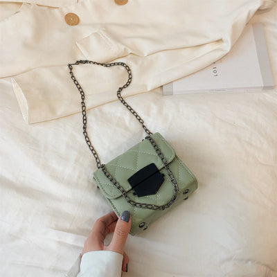 Bolso Mensajero Mujer Cadena Rombo - Estilo Versátil - Image 12