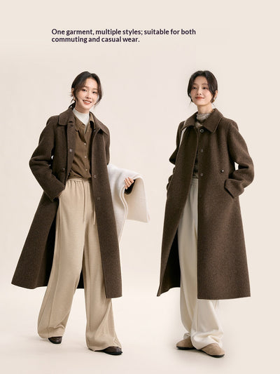 Abrigo Ejecutivo Reversible de Lana Doble Faz con Solapa Elegante - Image 2