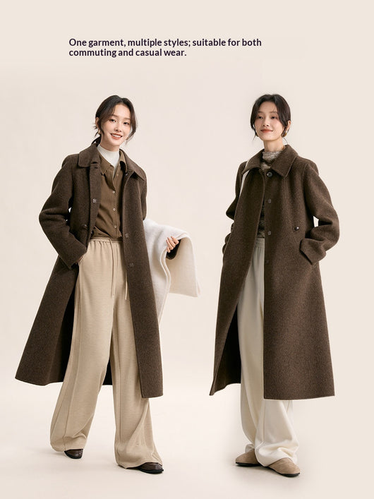 Abrigo Ejecutivo Reversible de Lana Doble Faz con Solapa Elegante - Image 2