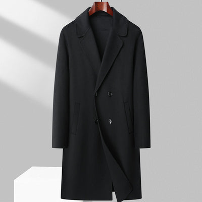 Abrigo de Lana Reversible Hombre - Corte Medio Cálido y Elegante