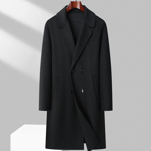 Abrigo de Lana Reversible Hombre - Corte Medio Cálido y Elegante