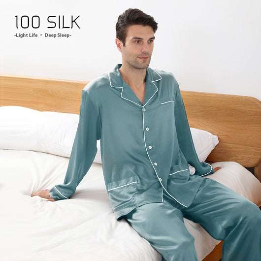 Pijama de Seda Mulberry 22M para Hombre - Comfort Premium - Image 8