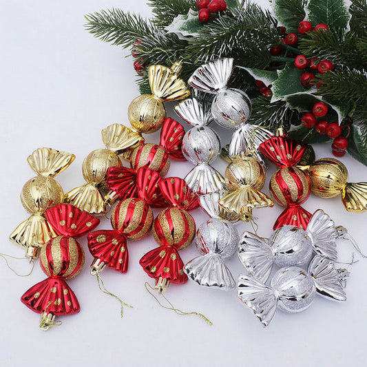 Set de 5 Adornos Navideños Galvanizados con Efecto Espejo - Caja de Regalo
