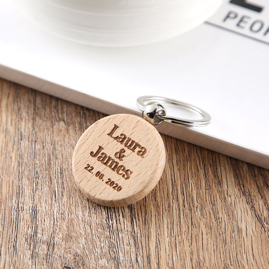 Llavero Personalizado de Madera con Grabado de Nombre - Image 27