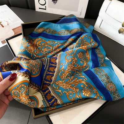 Pañuelo de Seda Lujo Temperamento 70cm - Chal Elegante para Mujer - Image 27
