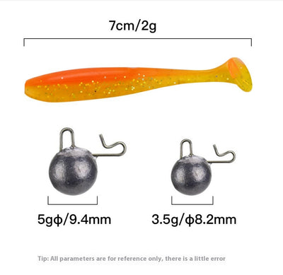 Kit de Anzuelos Jig Bicolor con Cola Simulada para Pesca - Image 7