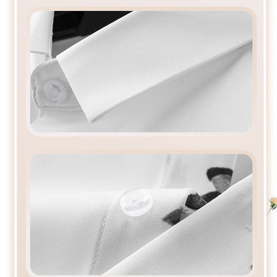 Camisa Slim Fit para Hombre con Estampado de Pintura Artística - Image 8