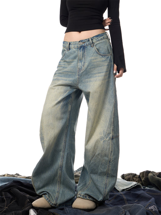 Pantalones Vaqueros Sueltos Desgastados con Efecto Vintage Mujer - Image 25
