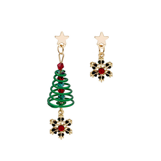 Aretes Espiral Asimétrica Navideña - Diseño Moderno y Elegante - Image 8