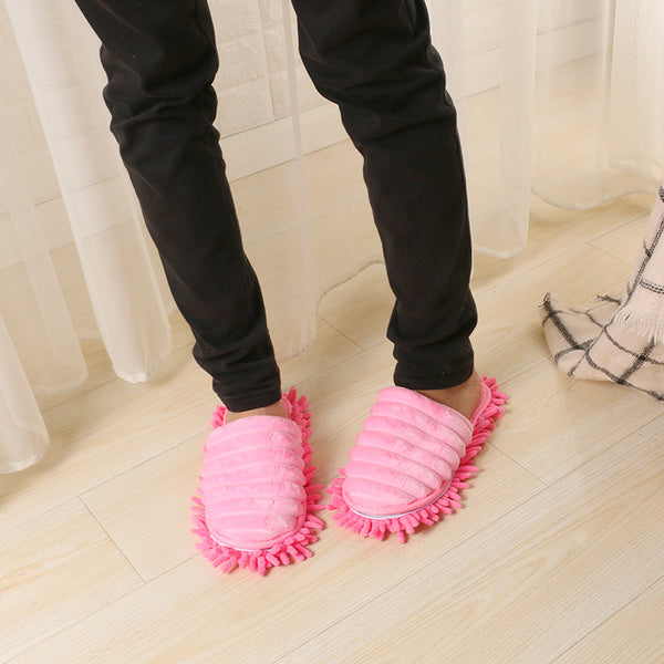 Pantuflas de Limpieza Suave con Rayas Acolchadas